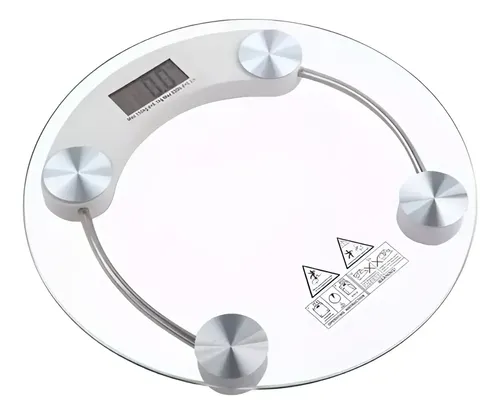Balanza Digital De Baño Vidrio Y Metal 180kg