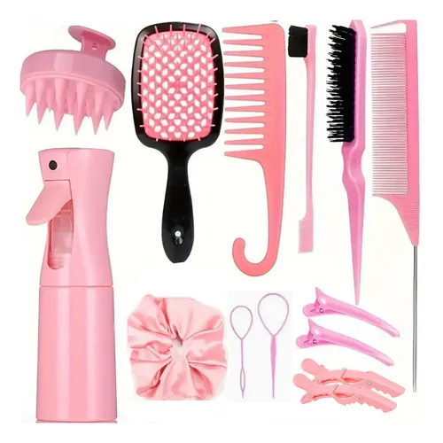 14 Piezas Cepillos For Desenredar Cabello Rizado Natural