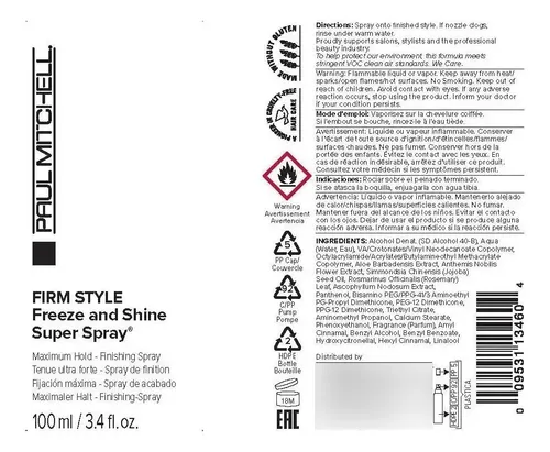 Spray Fijador Paul Mitchell Freeze And Shine 100ml