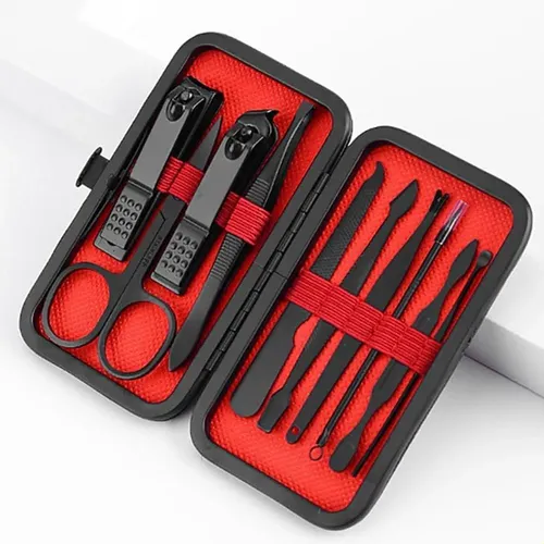Ry. Kit Manicure 10 Piezas Con Estuche Portátil /cj