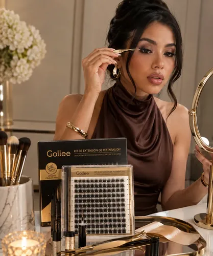 Kit Extensiones De Pestañas Diy Gollee Con Pegamento