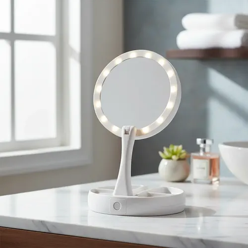 Espejo Con Luz Led Plegable