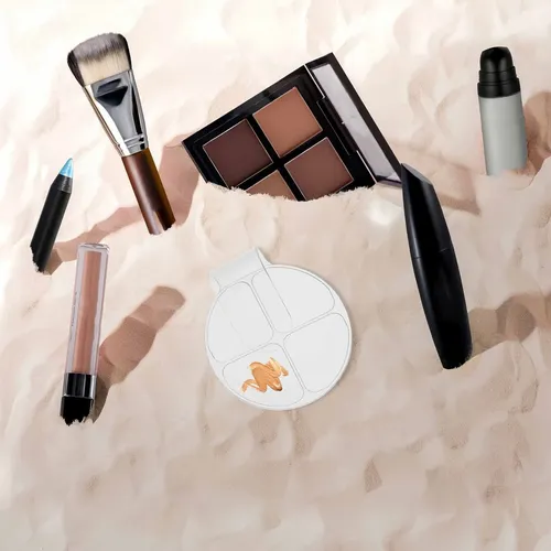 Paletas Transparentes Para Mezclar Maquillaje De Mano, 4 Uni