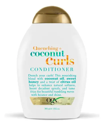 Ogx quenching coconut curls acondicionador 385ml
