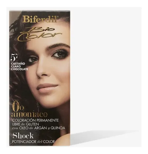 Coloración Biocolor 0% 5.7 Castaño Claro Chocolat Biferdil Tono 5.7