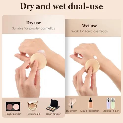 Esponjas De Maquillaje Redondas Con Forma De Rótula, 100 Uni