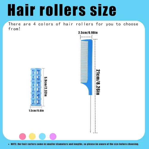 Rulos Pequeños Para Cabello Corto, 28 Unidades, Sin Calor, P