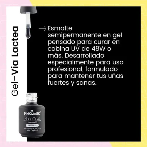 Esmalte Semipermanente Pink Mask Gel Color Via Lactea