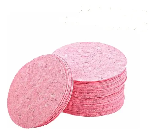 Esponjas Faciales Comprimidas De Pulpa De Madera X50