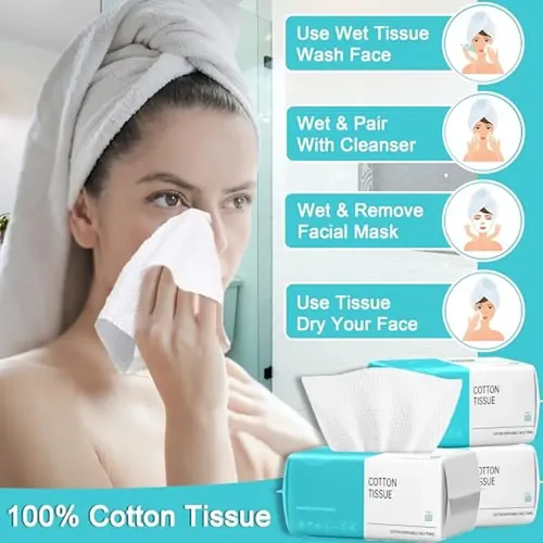 Toalla Facial Desechable, Toallita Seca Facial De Algodón Pa