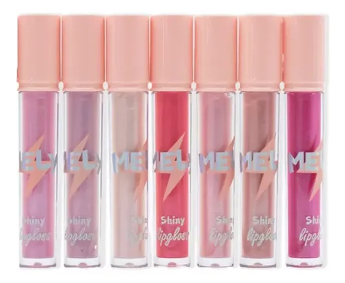 Labial Lipgloss Shiny Metalizado Con Glitter Mely