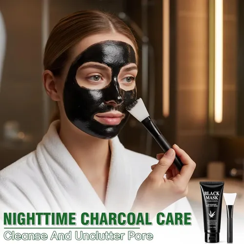Mascarilla Peel-off Carbón Para Puntos Negros Con Cepillo
