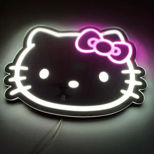 Espejo Acrílico Hello Kitty Con Iluminación Led 40x27cm
