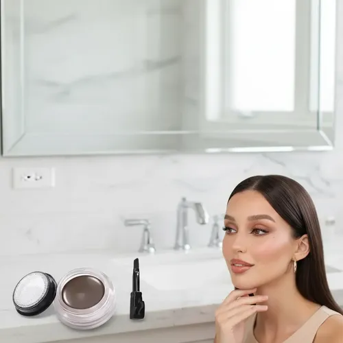 Delineador Gel Y Pomada Cejas A Prueba De Agua 2 Tonos Pro