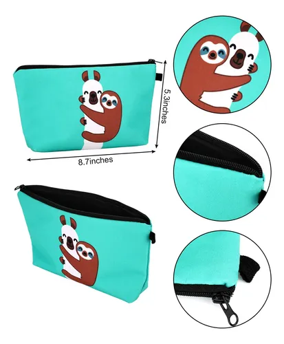 Bolsas De Maquillaje Satinior Llama Alpaca Con Estampado De