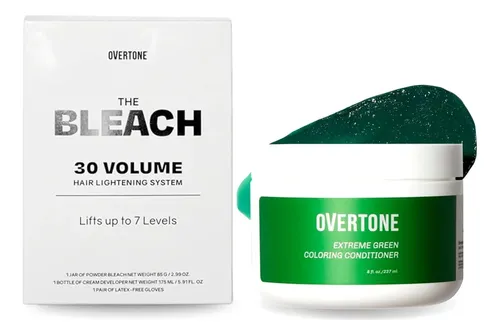 Kit De Decoloración Y Tinte Semi-permanente Overtone Verde