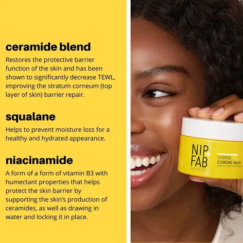 Bálsamo Limpiador Nip+fab Ceramide Fix, 2.53 Onzas Líquidas