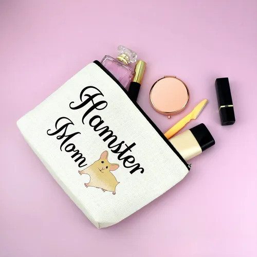 Bolsa De Maquillaje Mxrymvu Con Temática De Hámster Y Mamá,