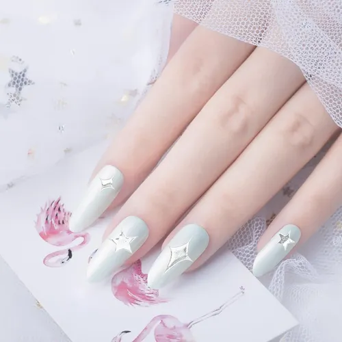 8 Hojas De Pegatinas Creativas Con Forma De Estrella Para Uñ