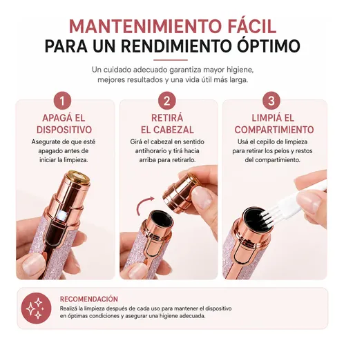 Depilador Cejas Facial Cuerpo 2 En 1 Usb Multifuncional