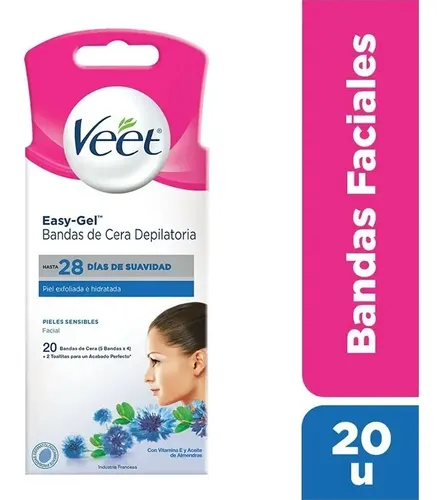 Bandas De Cera Depilatoria Veet Facial Sensible 16 Unidades