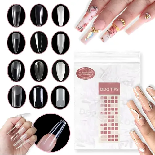 Tips Almendra Sistema Gel Caja X 500pcs  Ultra Fino