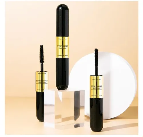 Kit 2 Rimel Doble Fibra 2en1 Waterproof Rizador Negro