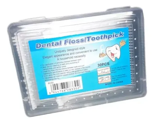 Hilo Dental Con Mango Cuidado Bucal Cajita X 30 Unidades
