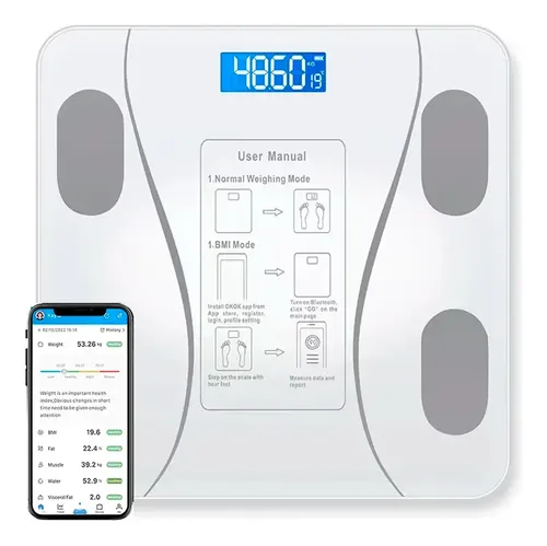 Balanza Digital De Baño Medicion Grasa Corporal Control App