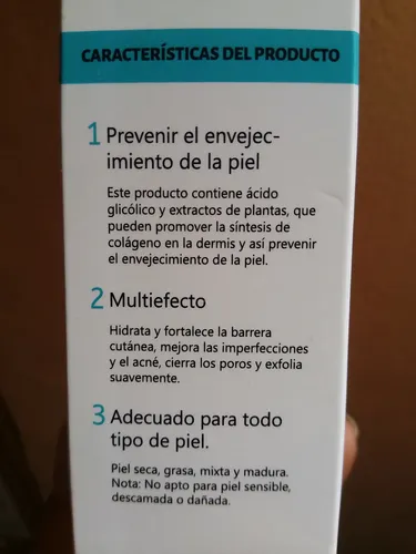 /2 Pcs Tónico Facial Ácido Glicólico 7 Exfoliante 100ml/.
