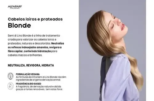Acondicionador Alfaparf Anti-yellow Blonde & Silver Hair 200ml Semi Di Lino