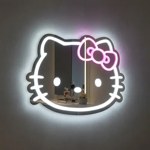 Espejo Acrílico Hello Kitty Con Iluminación Led 79x59cm