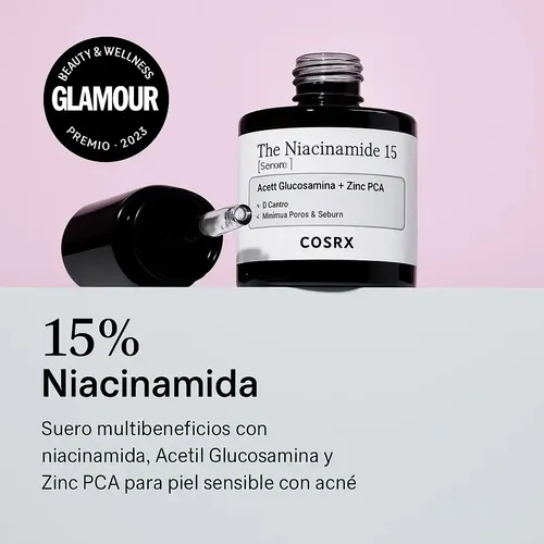 Sérum Cosrx Niacinamida 15% Control Grasa 20ml Día Y Noche