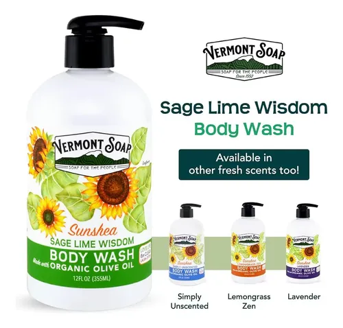 Jabón Corporal Vermont Sage Lime Wisdom 355 Ml Para Mujeres