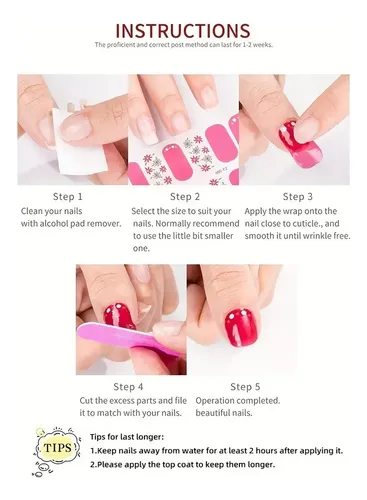 Pegatinas De Uñas Completas Sf Lyla Zl 8 Con Tiras Pulidas V