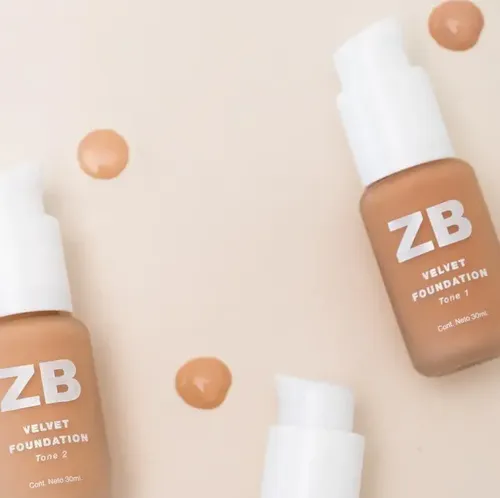 Zaira Beauty Velvet Foundation Tone 1 Oscuro Base Maquillaje
