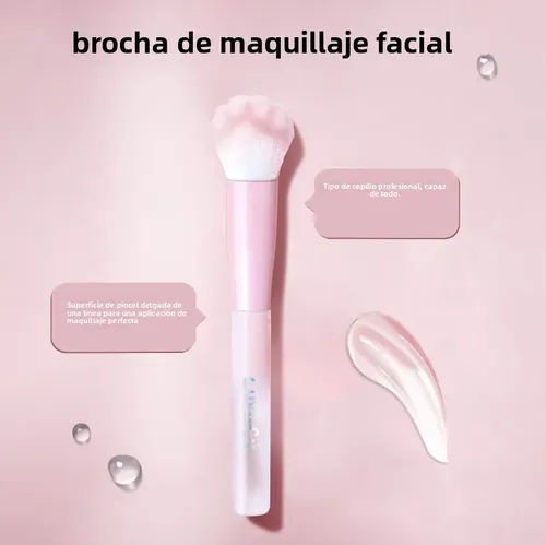 Set Brochas Maquillaje Polvo Rubor Fibra Suave Portátil Comp