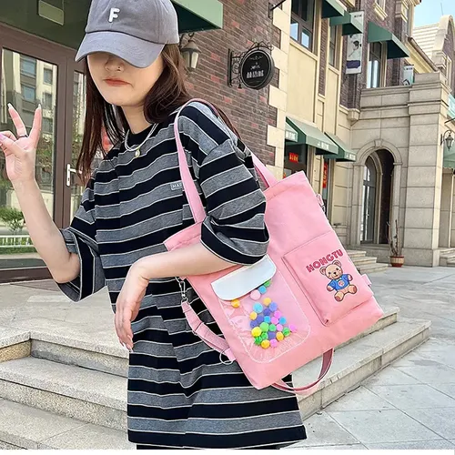 Bolso De Hombro De Lona De Estilo Coreano Para !
