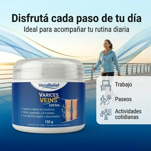 Crema Varices Arañitas Venarelief Mejora Circulacion 100ml
