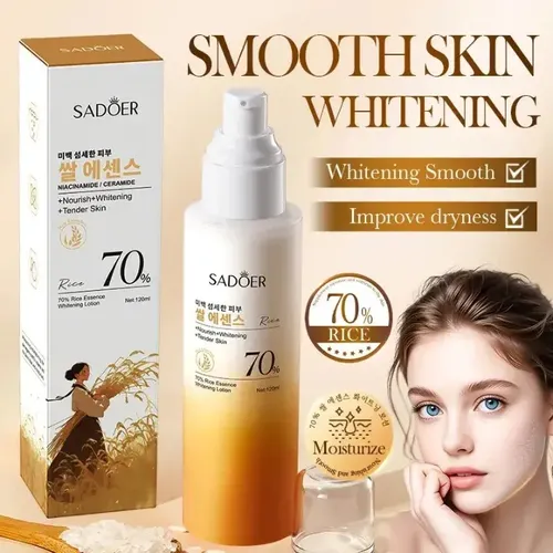 Loción Facial Blanqueador 70% Arroz 120ml Niacinamida Sadoer