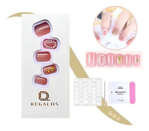 Kit Completo Uñas Postizas Press Con Adhesivas X30 Uñas