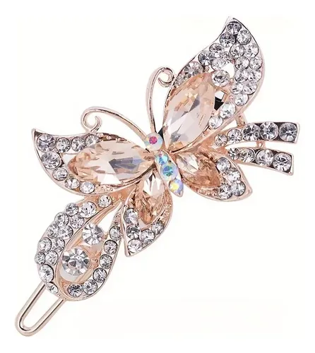 Broche De Pelo Mariposa Con Cristales – Accesorio Elegante