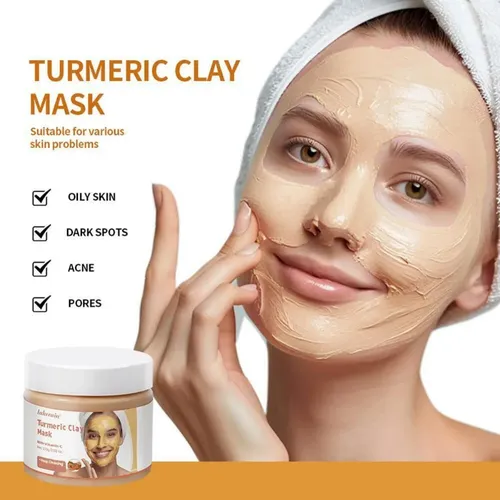 Mascarilla De Arcilla De Cúrcuma Mascarilla De Barro Facial