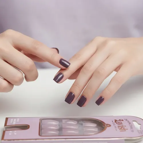 Uñas Postizas Lavish Cuadrangular Corta X24 Unid