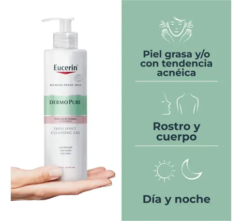 Gel Limpiador Eucerin Dermopure Triple Effect X 400ml