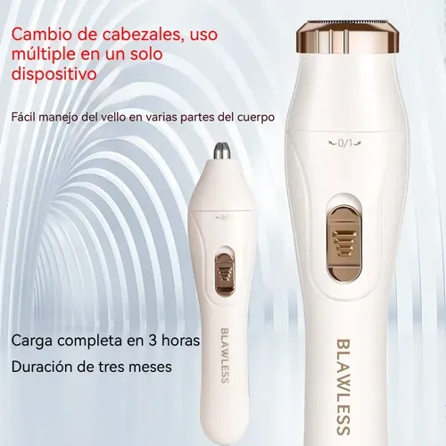 Máquina De Depilación Eléctrica Para Mujer Recargable 3 En 1