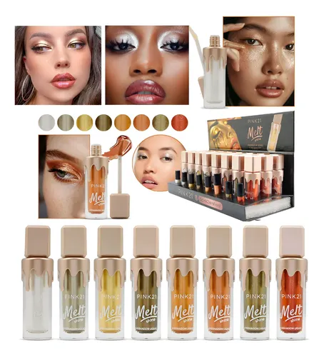 Sombra Ojos Liquida Melt Shine Efecto Metalic Pink 21