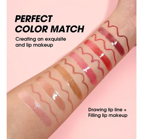 Mefyhtune Set 12 Delineadores Labiales Mate Y Brillo