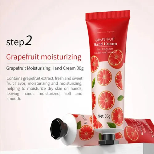 Set 5 Cremas Manos Frutales 30g Hidratantes