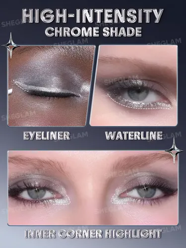 Delineador De Ojos Sheglam Silver Strobe Metallic -platinum